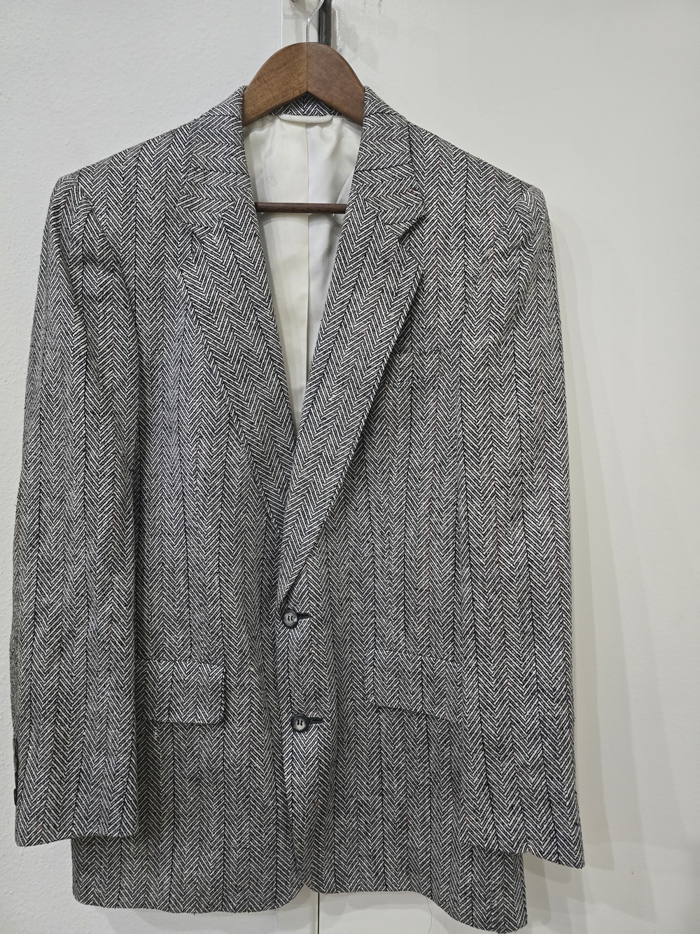 Dior Men's Black & White Herringbone Blazer